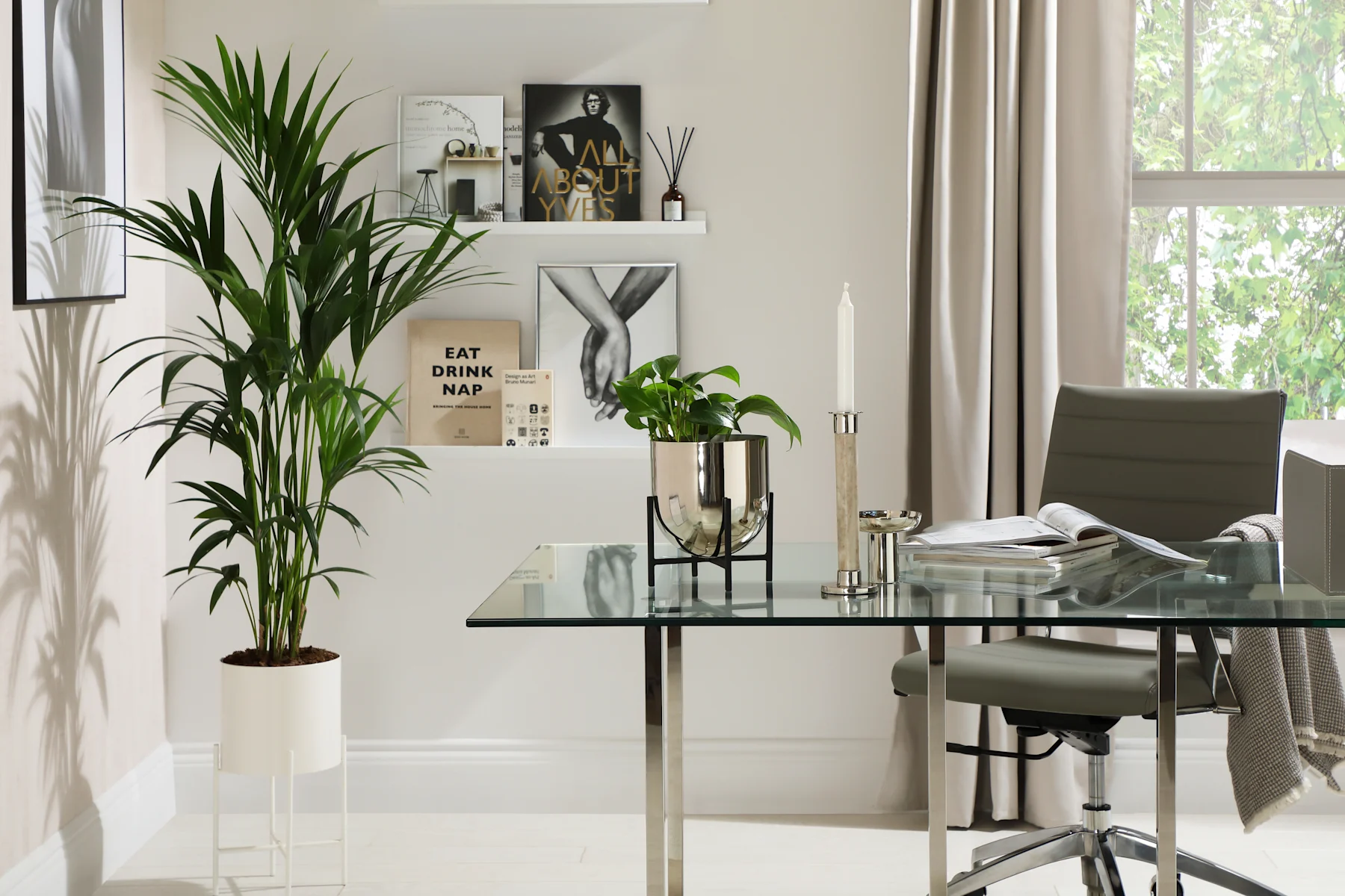  How to make it work: Dining tables as home office desks > banner > Lisbon chrome and glass table