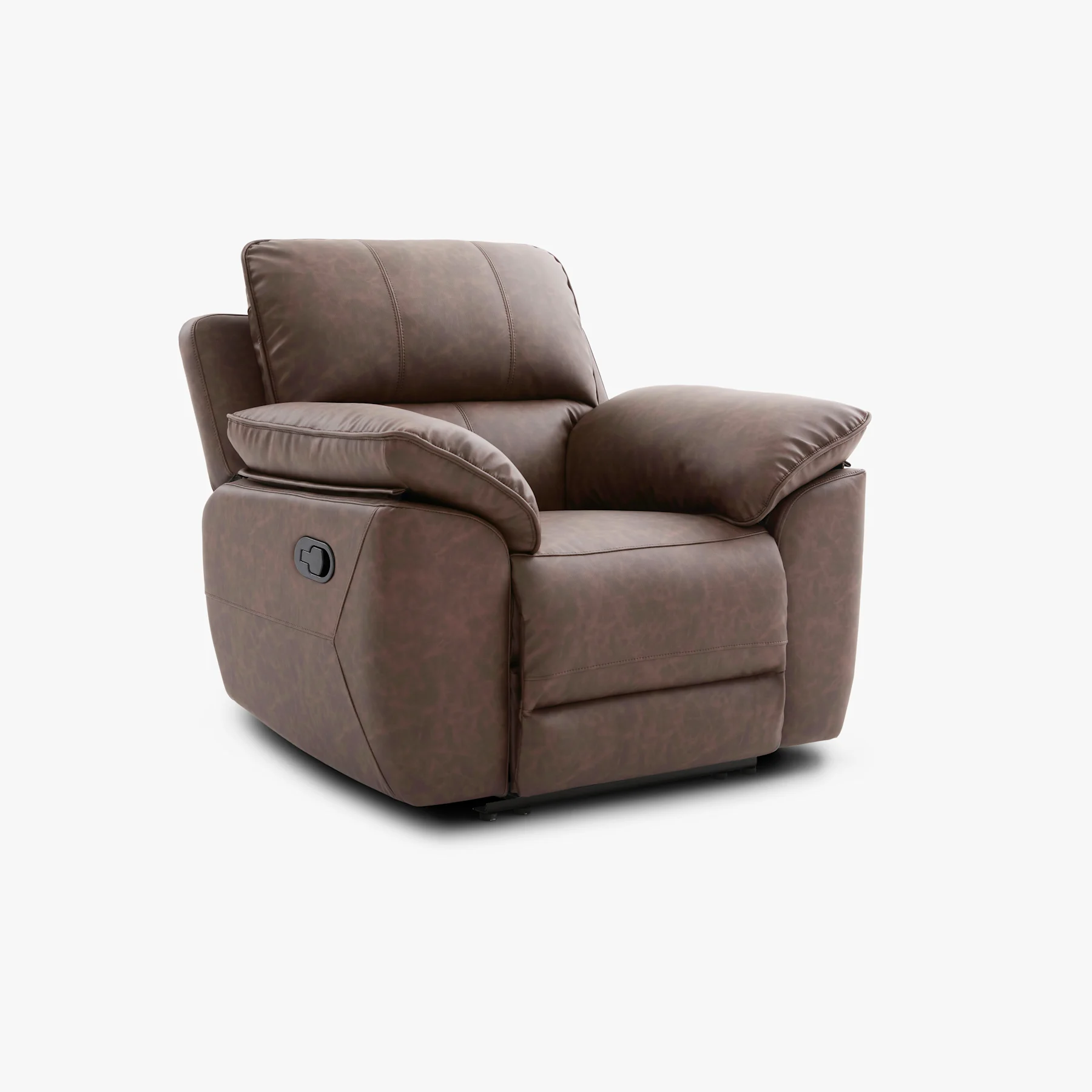 Seville Recliner Armchair, Vintage Brown Premium Faux Leather