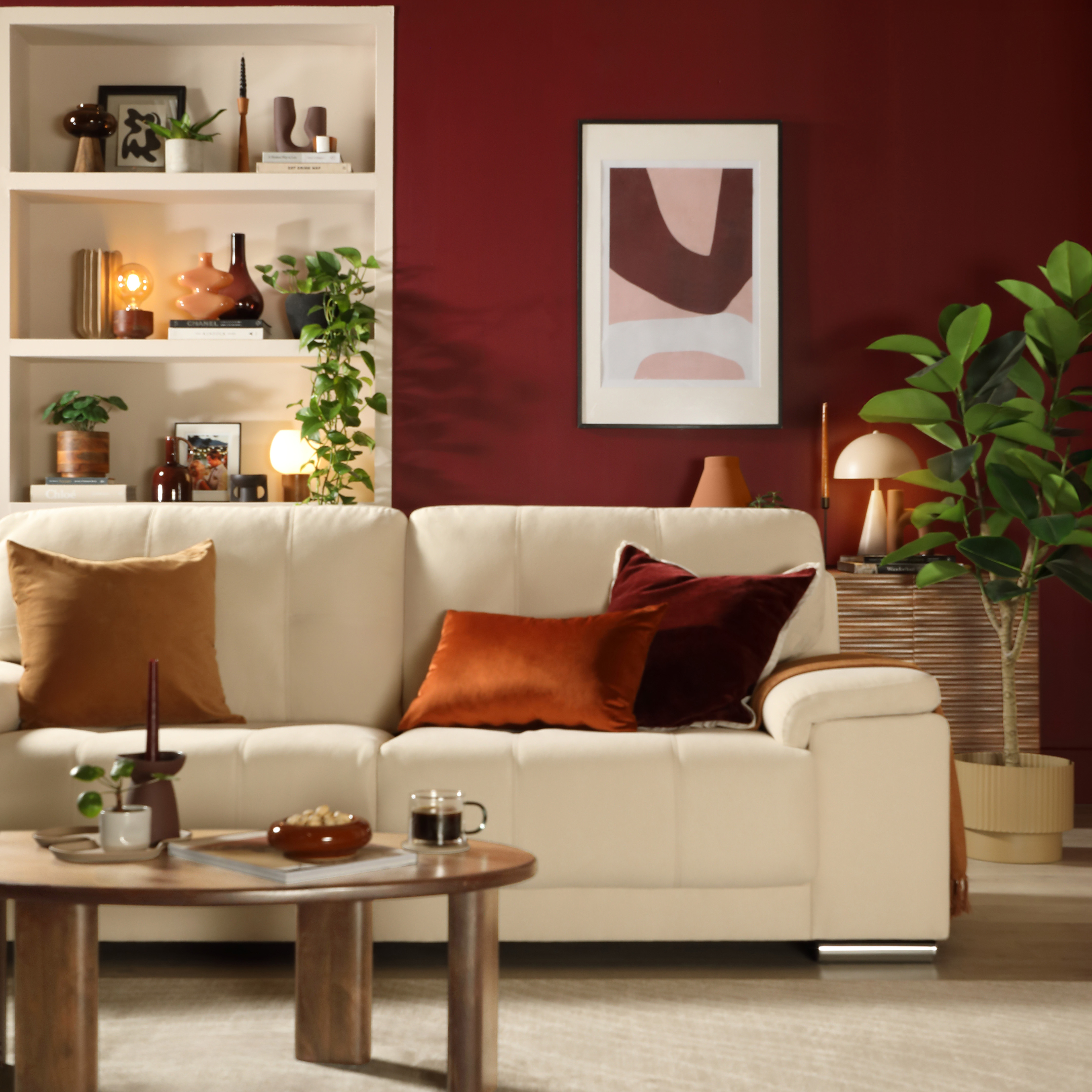 Kansas 3 Seater Sofa, Ivory Classic Plush Fabric Only £599.99