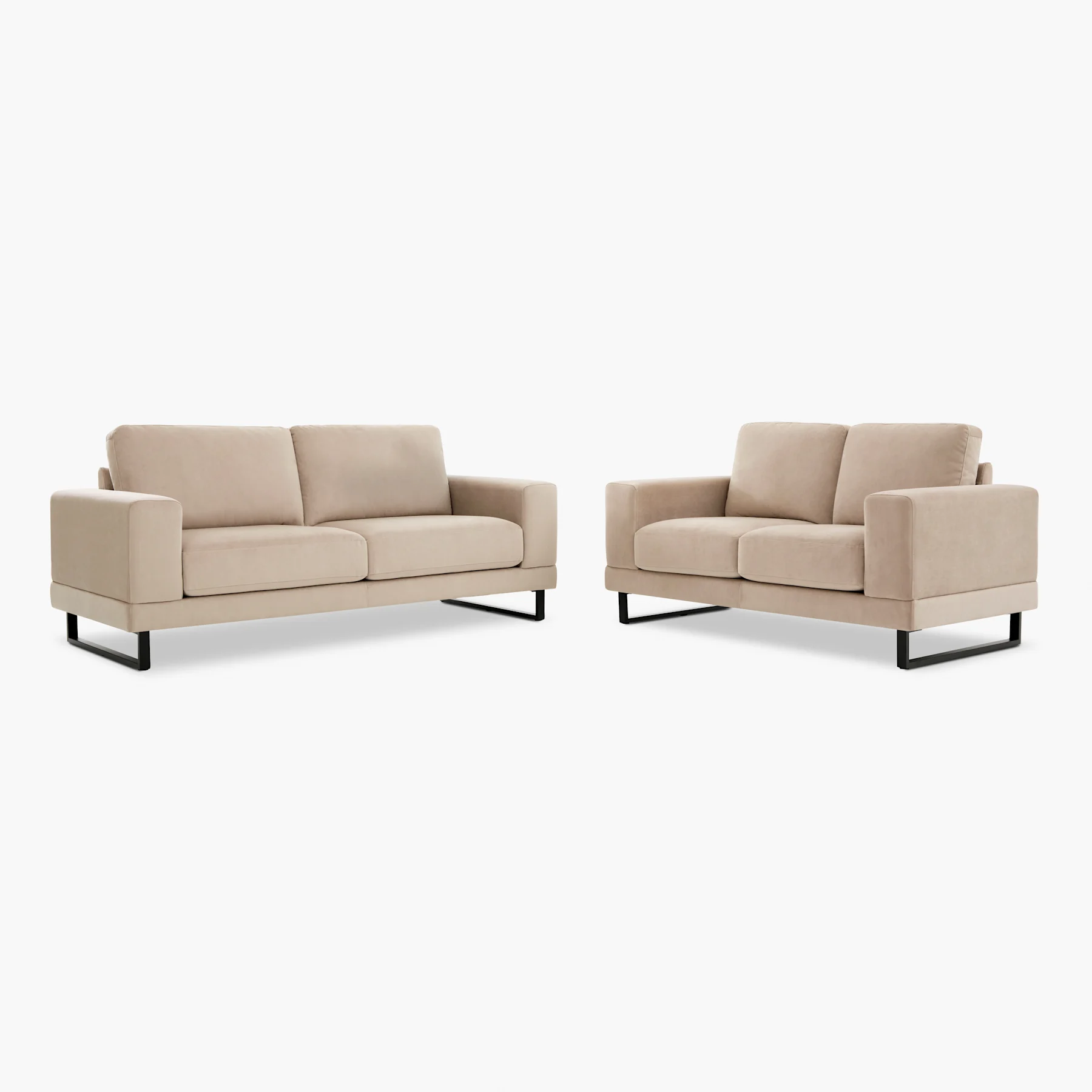 Alessia 3+2 Seater Sofa Set, Champagne Classic Velvet
