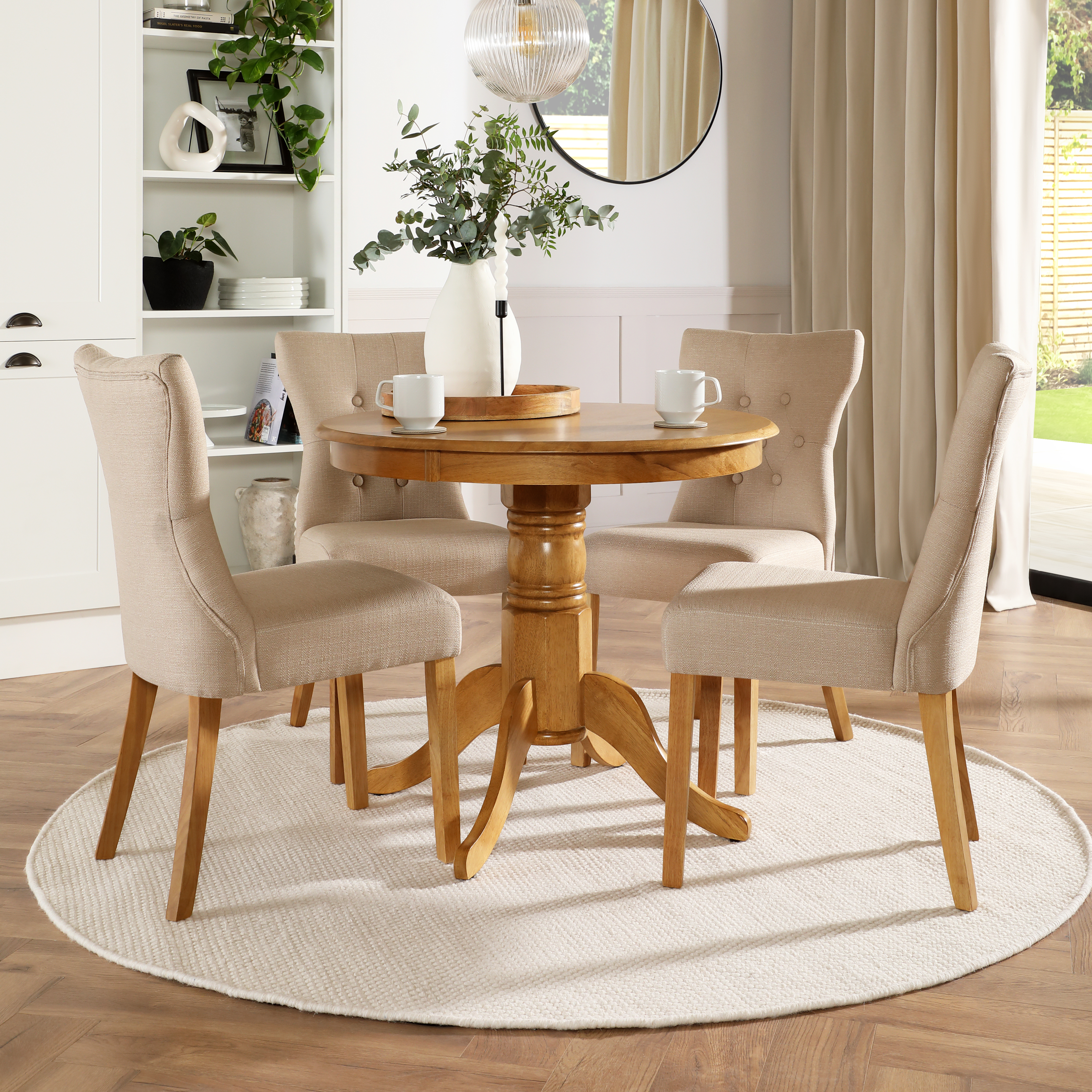 Round Oak Dining Round Dining Table And Four Chairs Stylish Round