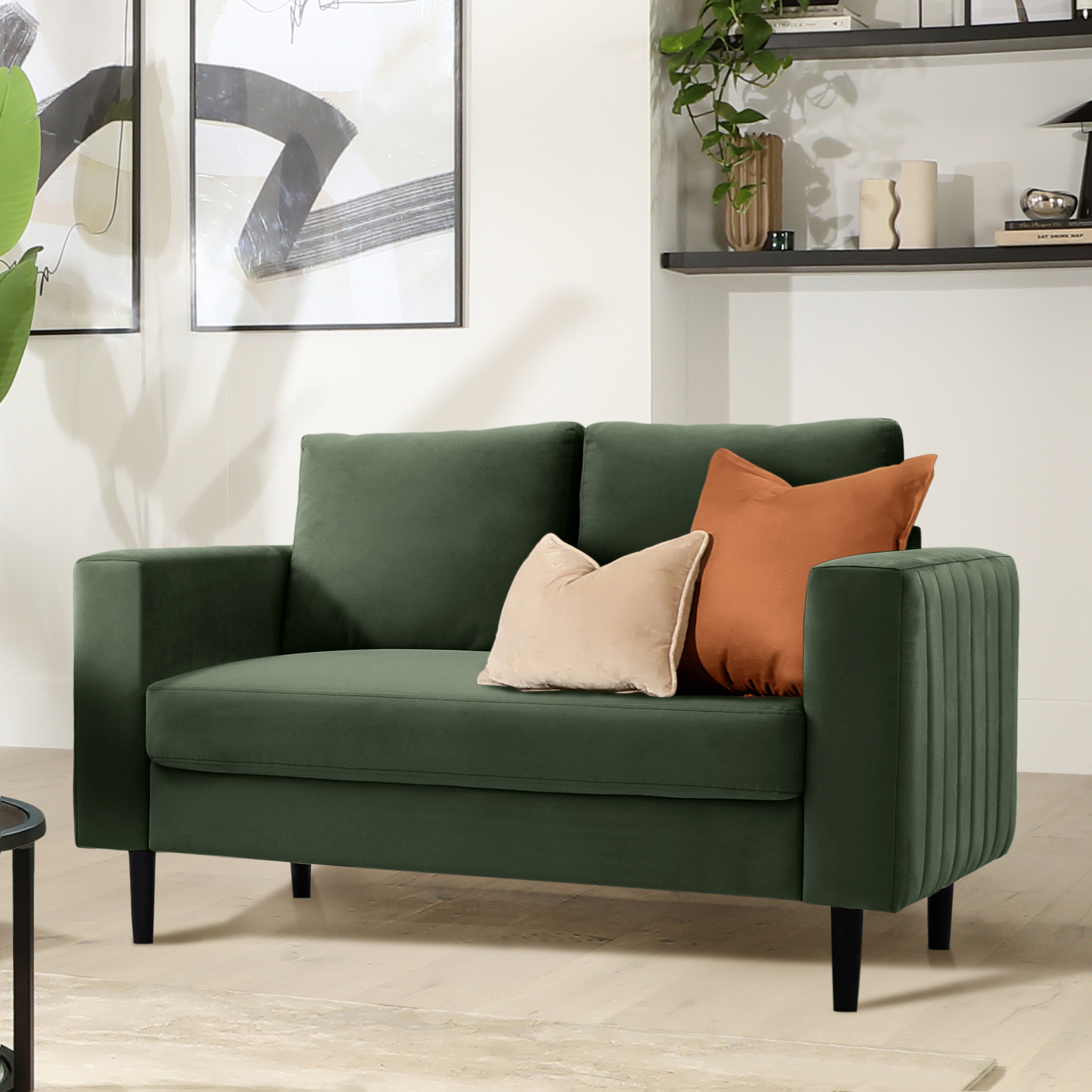 Lana 2 Seater Sofa, Moss Green Classic Velvet Only £449.99