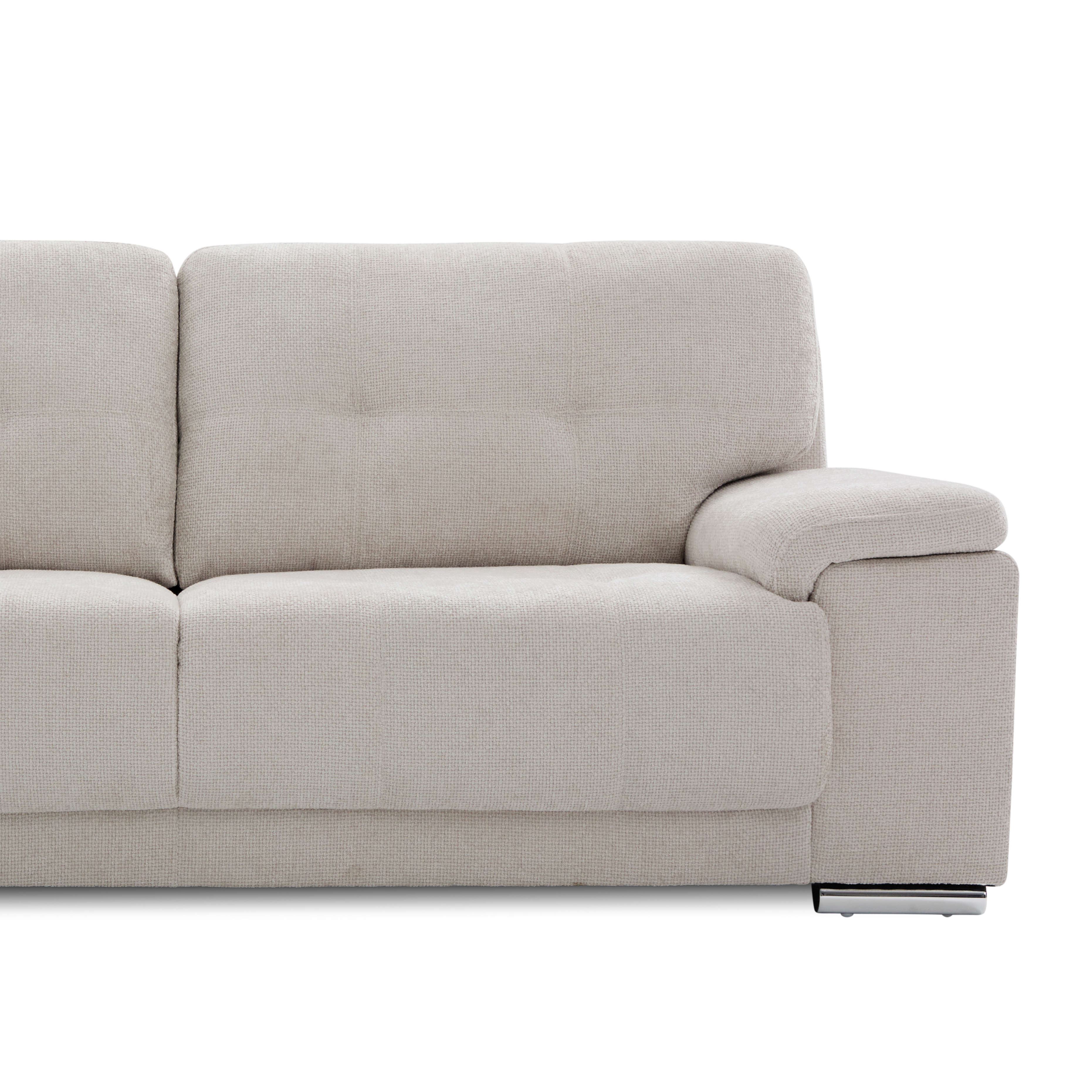 Kansas 3 Seater Sofa, Ivory Woven Chenille Fabric Only £649.99