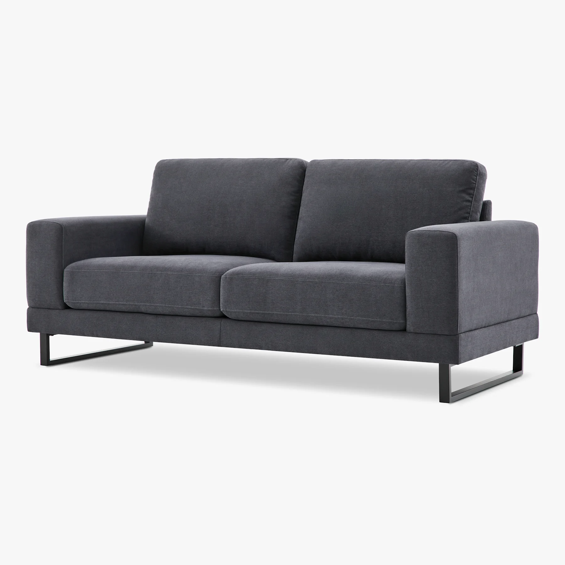Alessia 3 Seater Sofa, Slate Grey Classic Plush Fabric