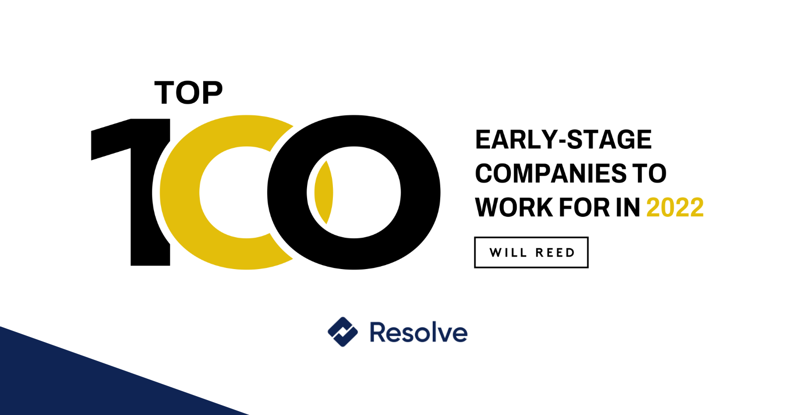 Resolve Named Top 100 Early-Stage Company to Work for in 2022