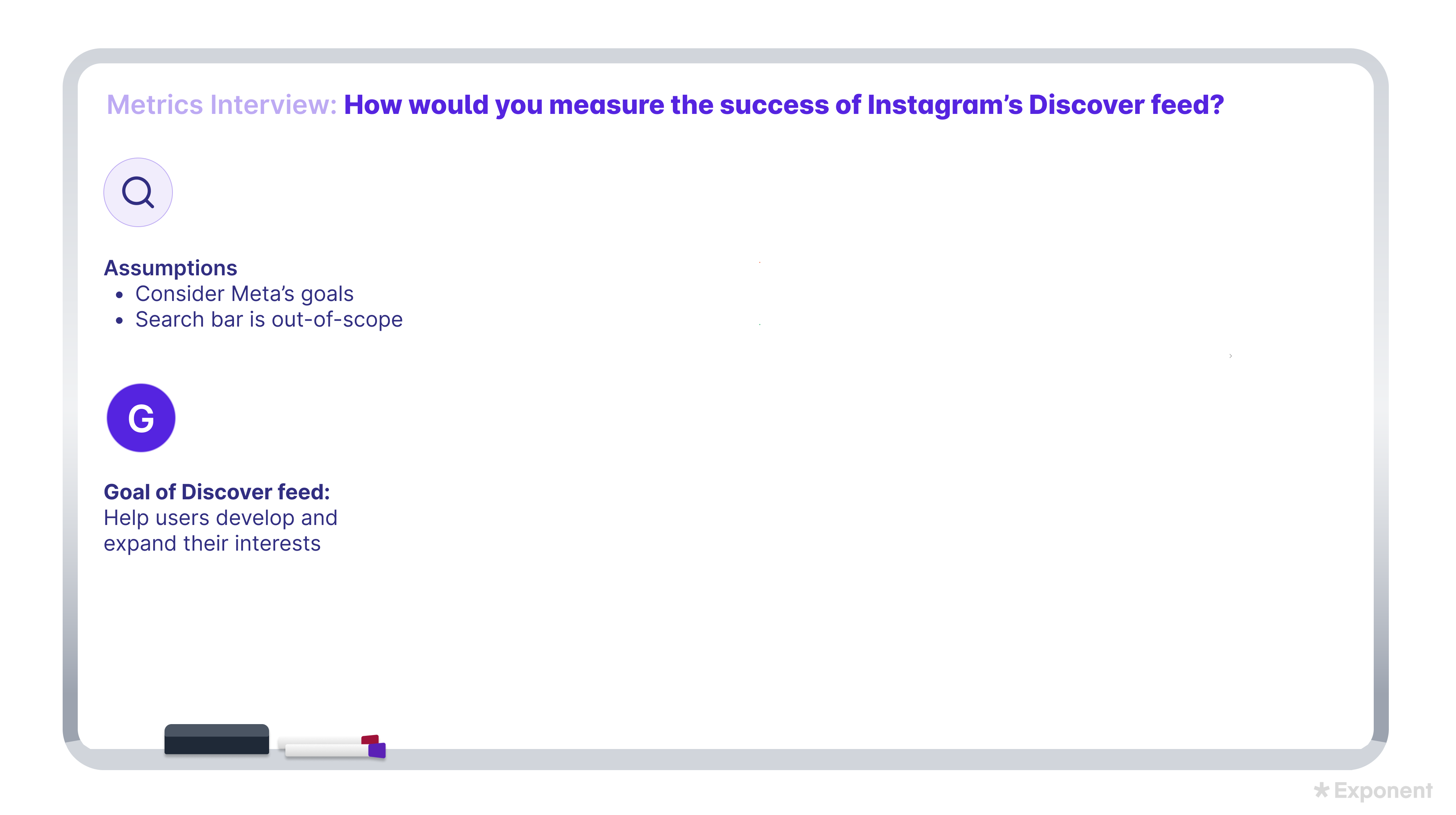 How to Answer Metrics Questions Whiteboard 2