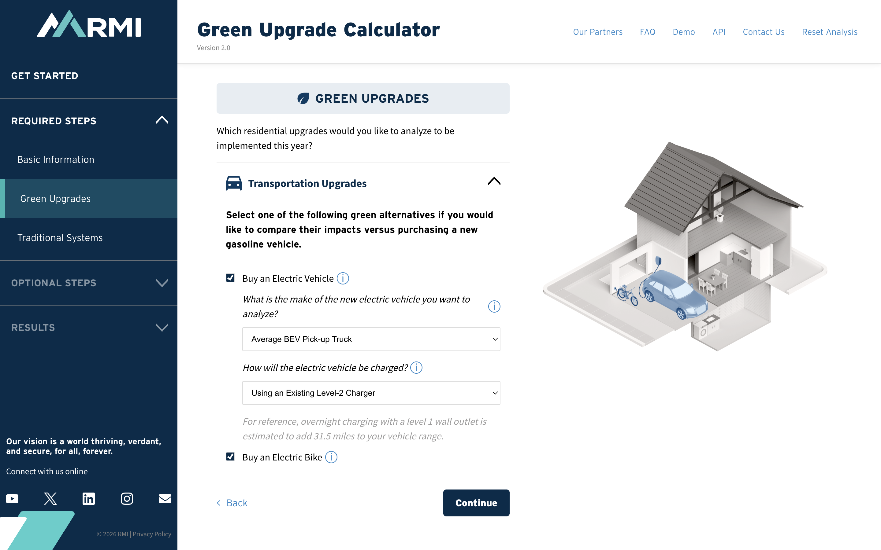 Screenshot of Green Upgrade Calculator