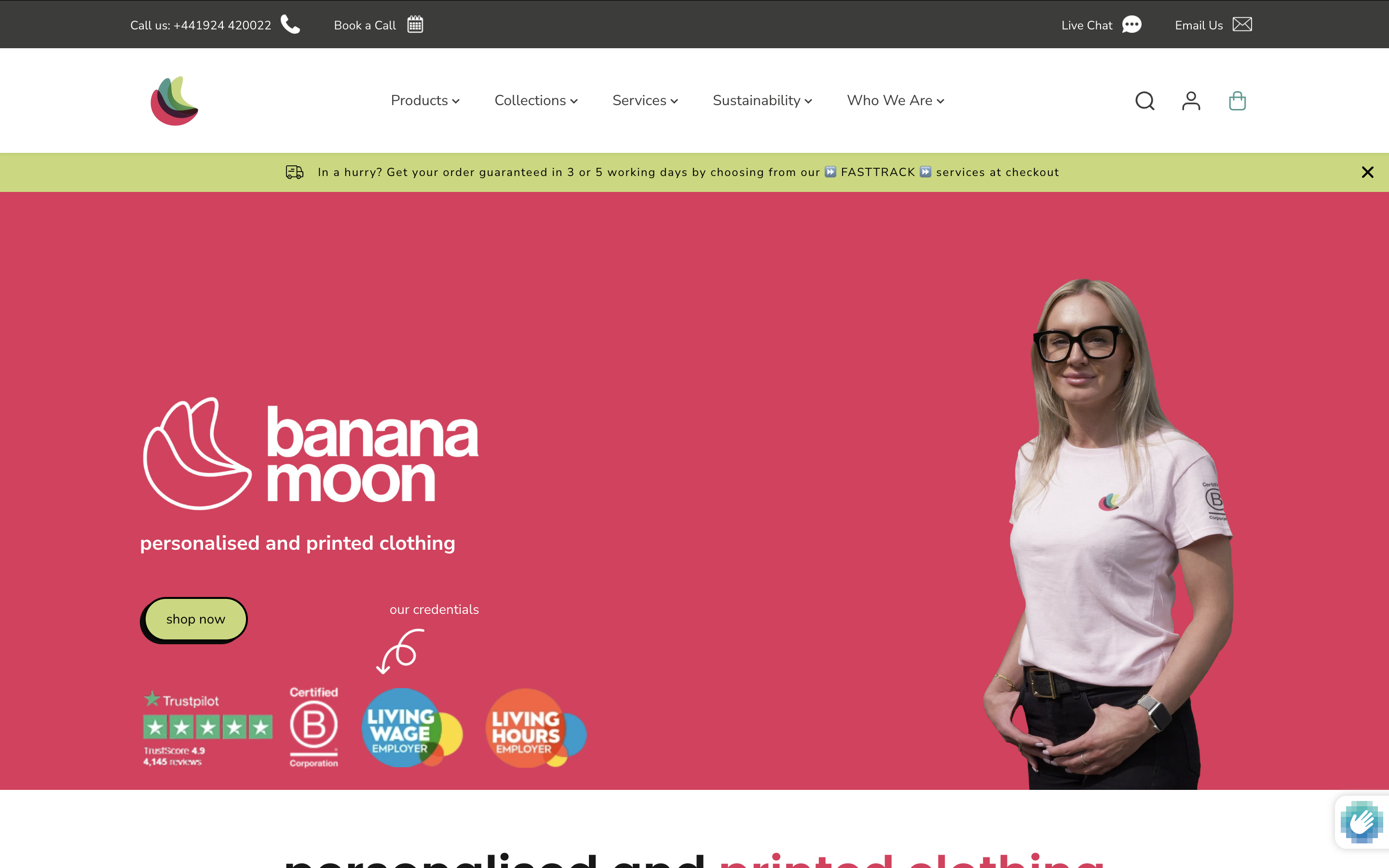 Screenshot of Banana Moon Clothing
