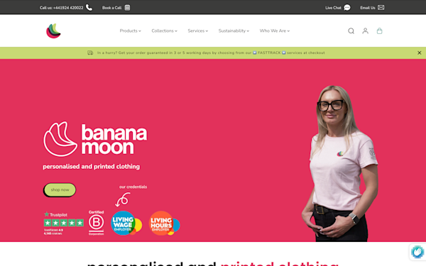 Screenshot of Banana Moon Clothing