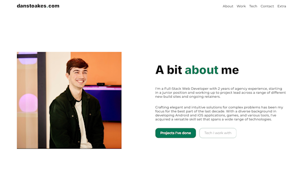 Screenshot of danstoakes.com (V1)