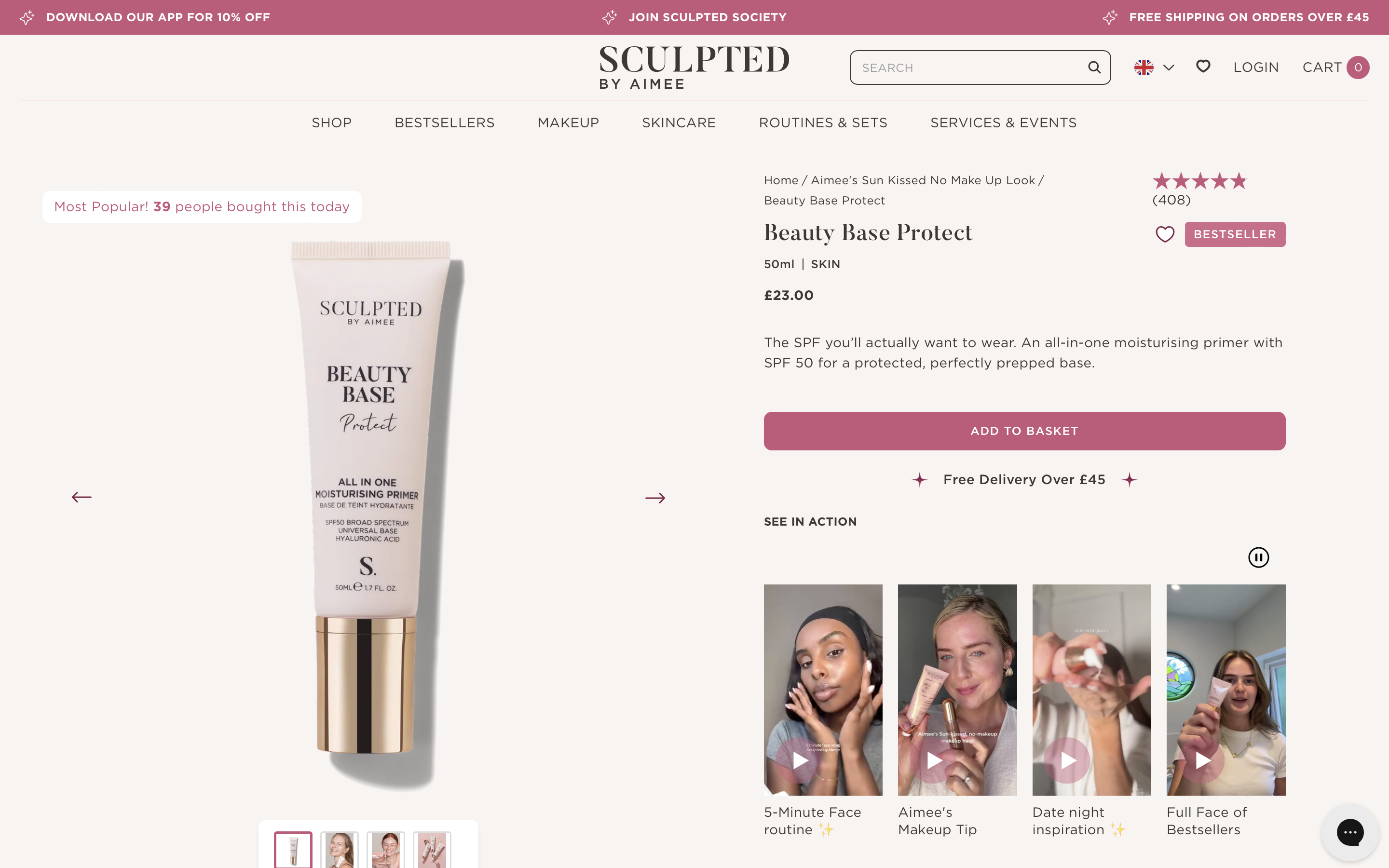 Screenshot of Sculpted By Aimee