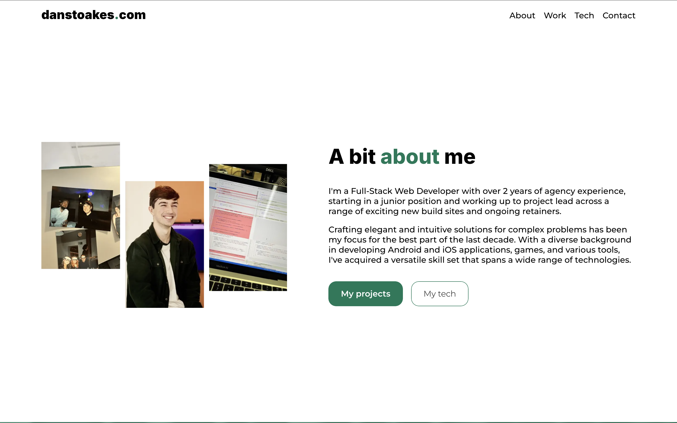 Screenshot of danstoakes.com (V2)