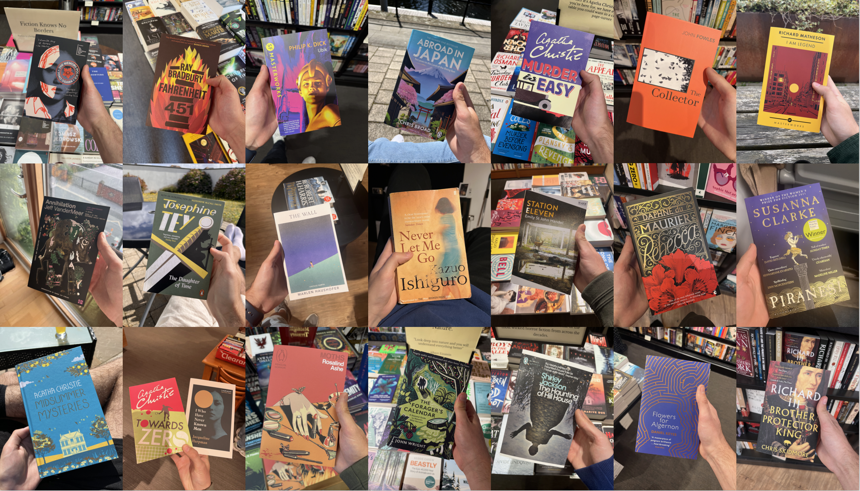 books collage