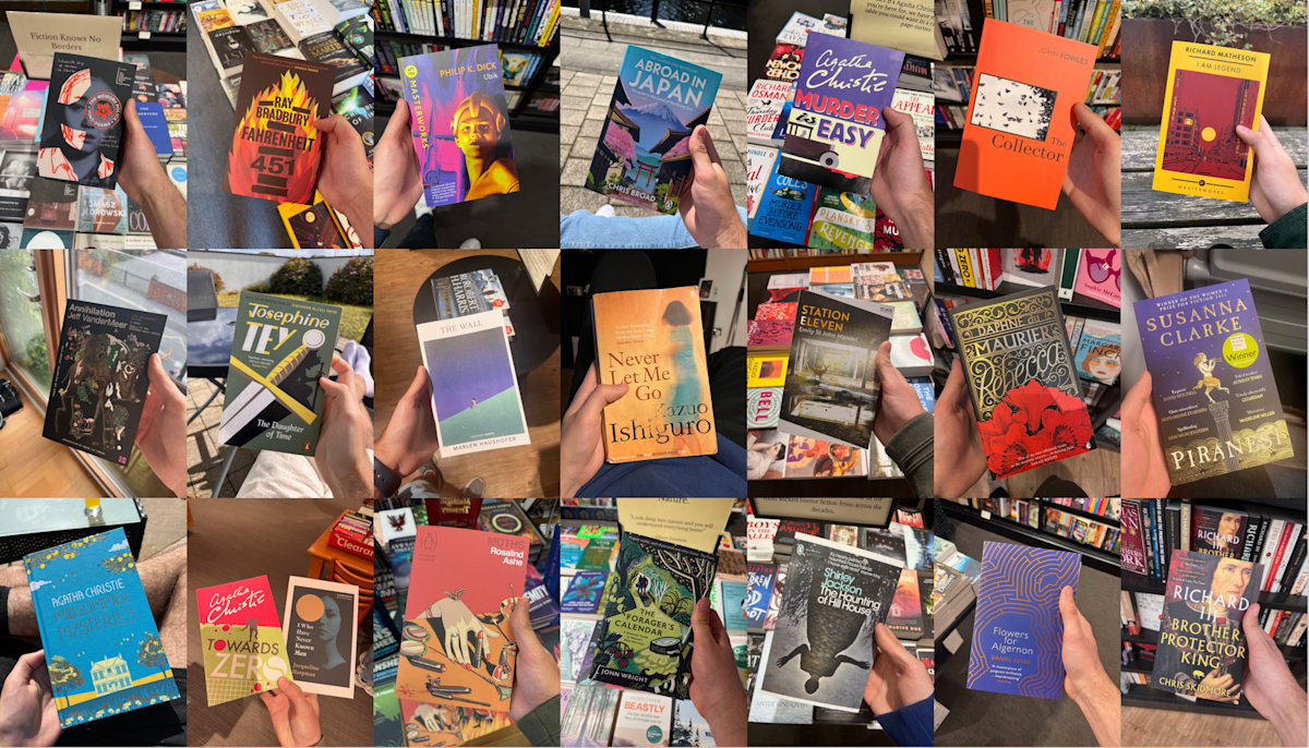 books collage
