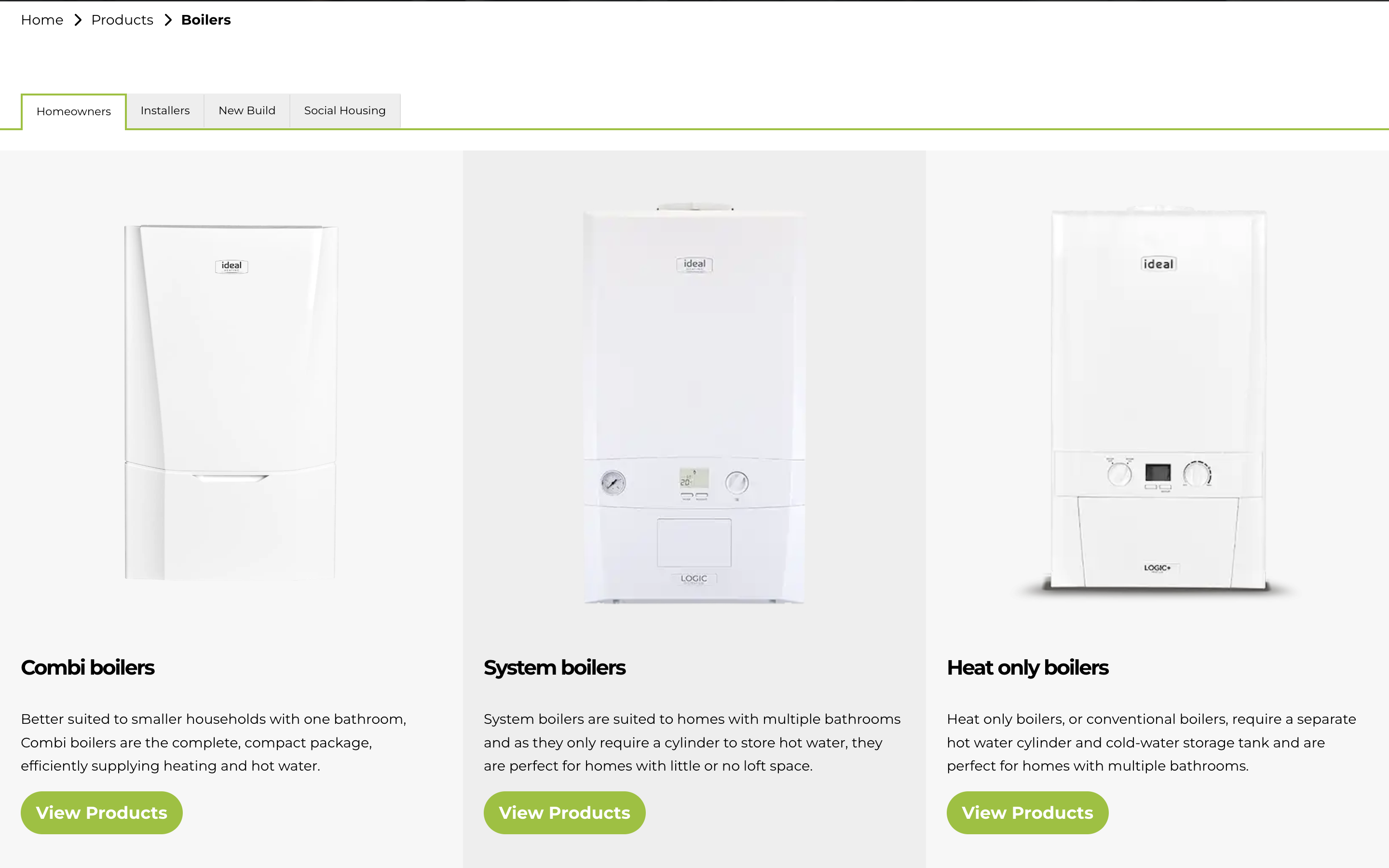 Screenshot of Ideal Heating