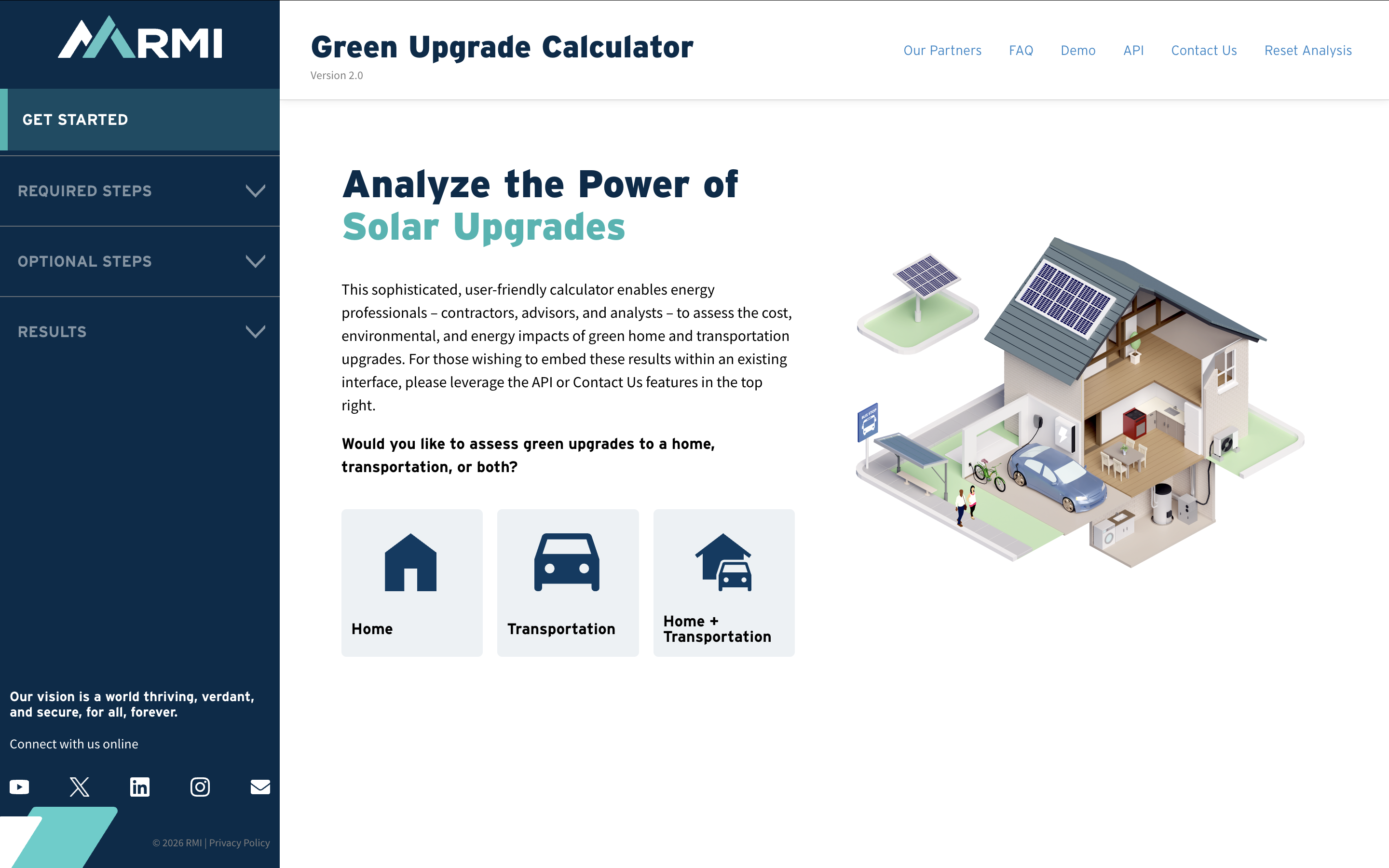 Screenshot of Green Upgrade Calculator