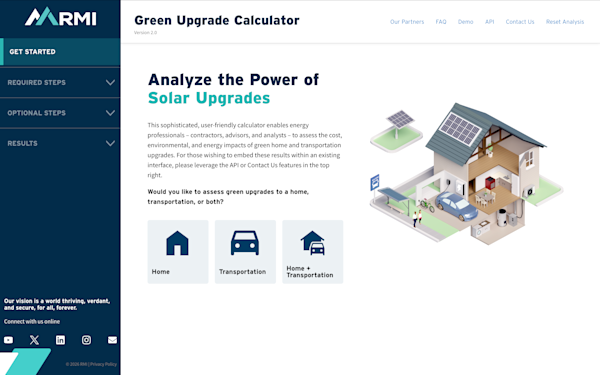 Screenshot of Green Upgrade Calculator