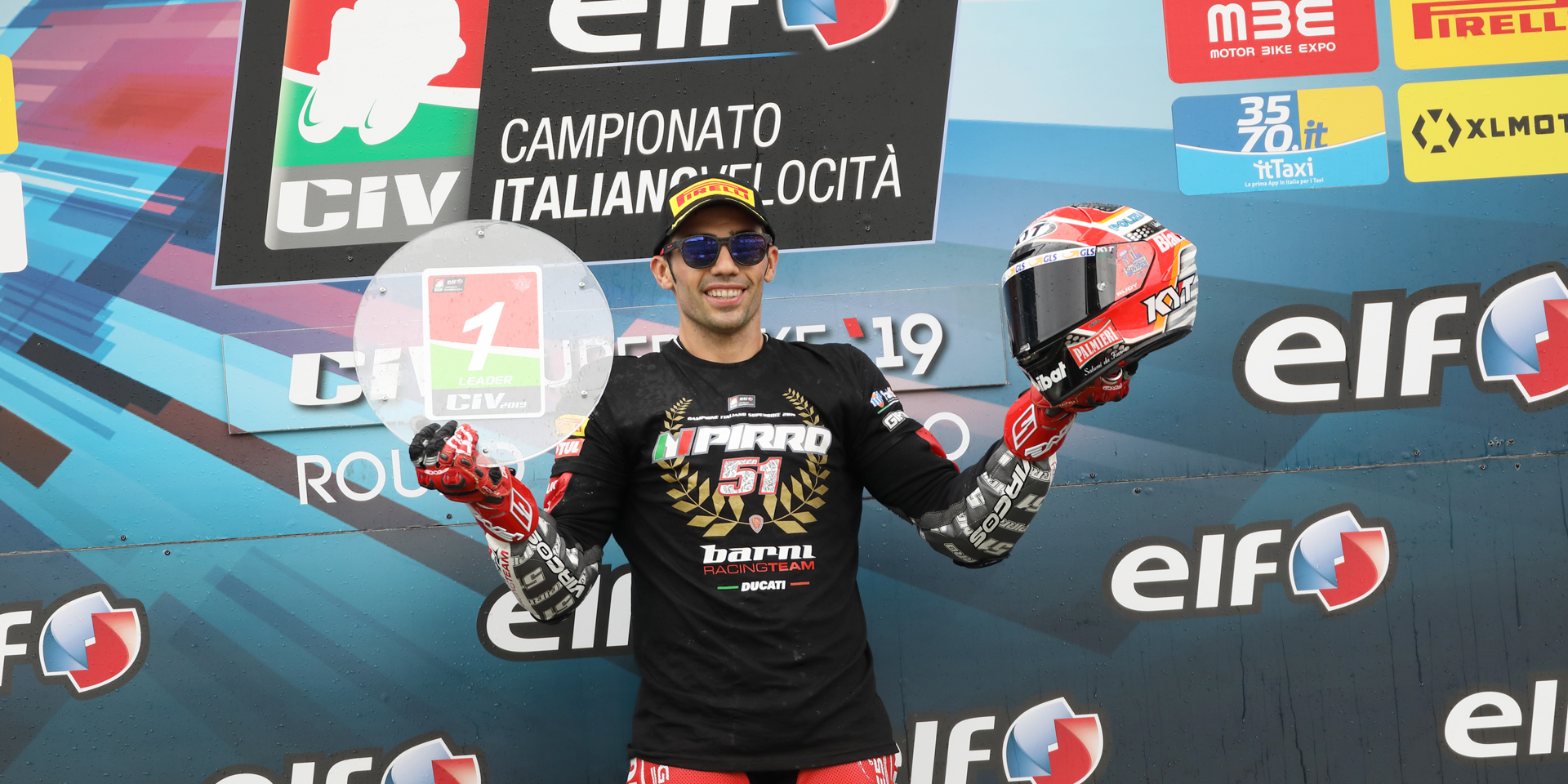 La Panigale V4 R e Michele Pirro sono Campioni Italiani Superbike CIV 2019