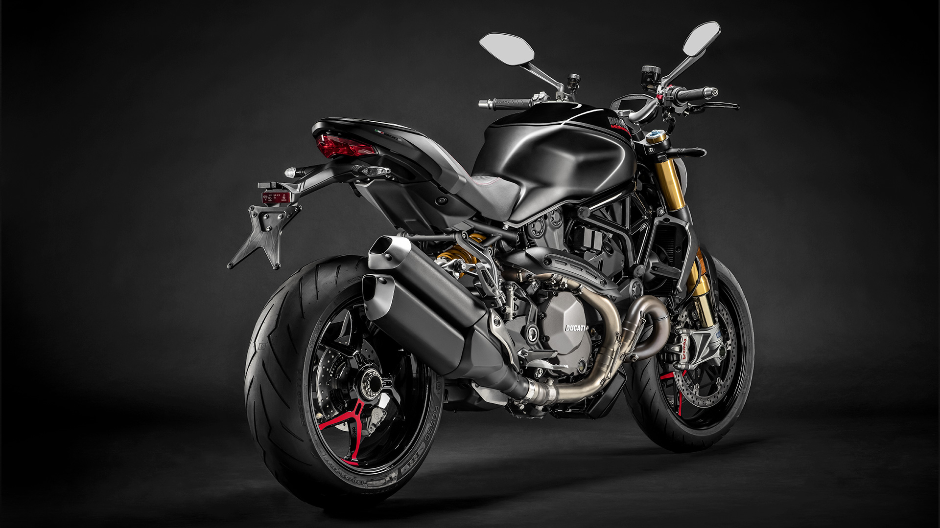 Matte Black Ducati Monster 1200 S