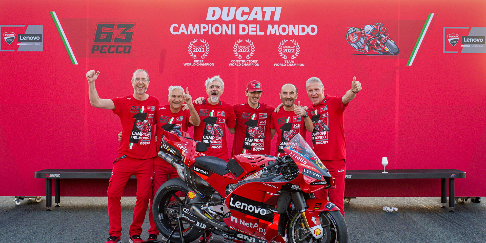 2022 World Champions: Ducati's best ever MotoGP season in numbers.