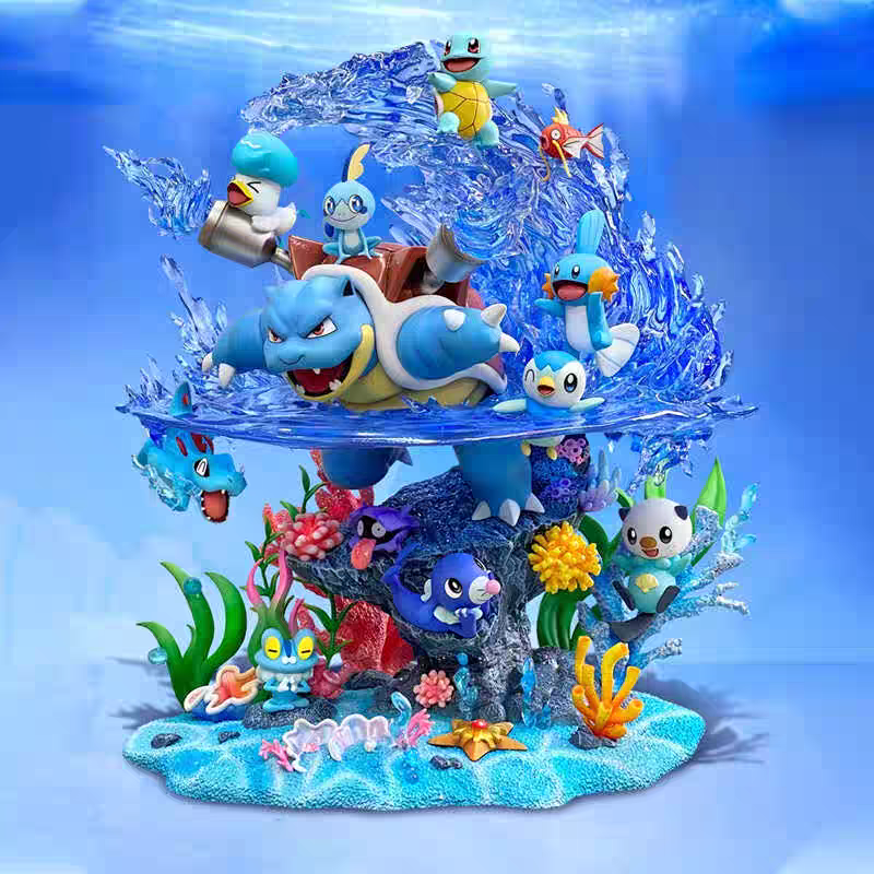 Pokémon Undersea water type statue figurine
