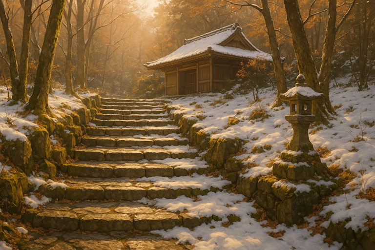 Kyoto - Winter - Abandoned Temple Steps