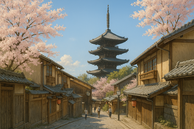 Kyoto - Spring - Yasaka Pagoda from Ninenzaka