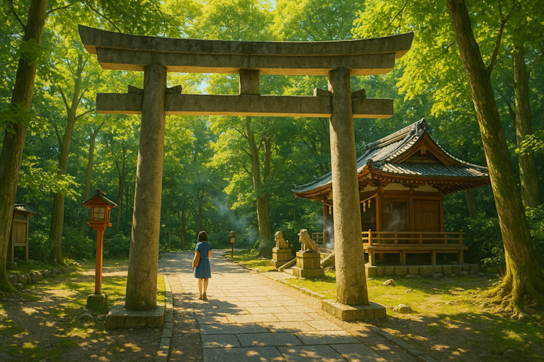 Kyoto - Summer - Small Shrine under Trees