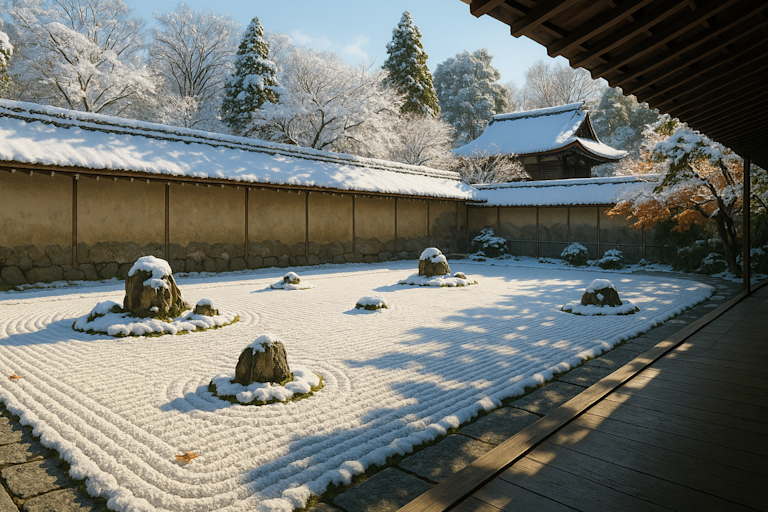 Kyoto - Winter - Ryoan-ji Rock Garden