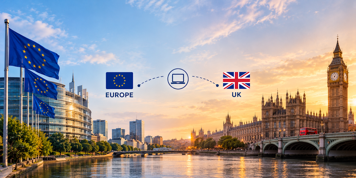Connexion numérique entre l’Europe et le Royaume-Uni