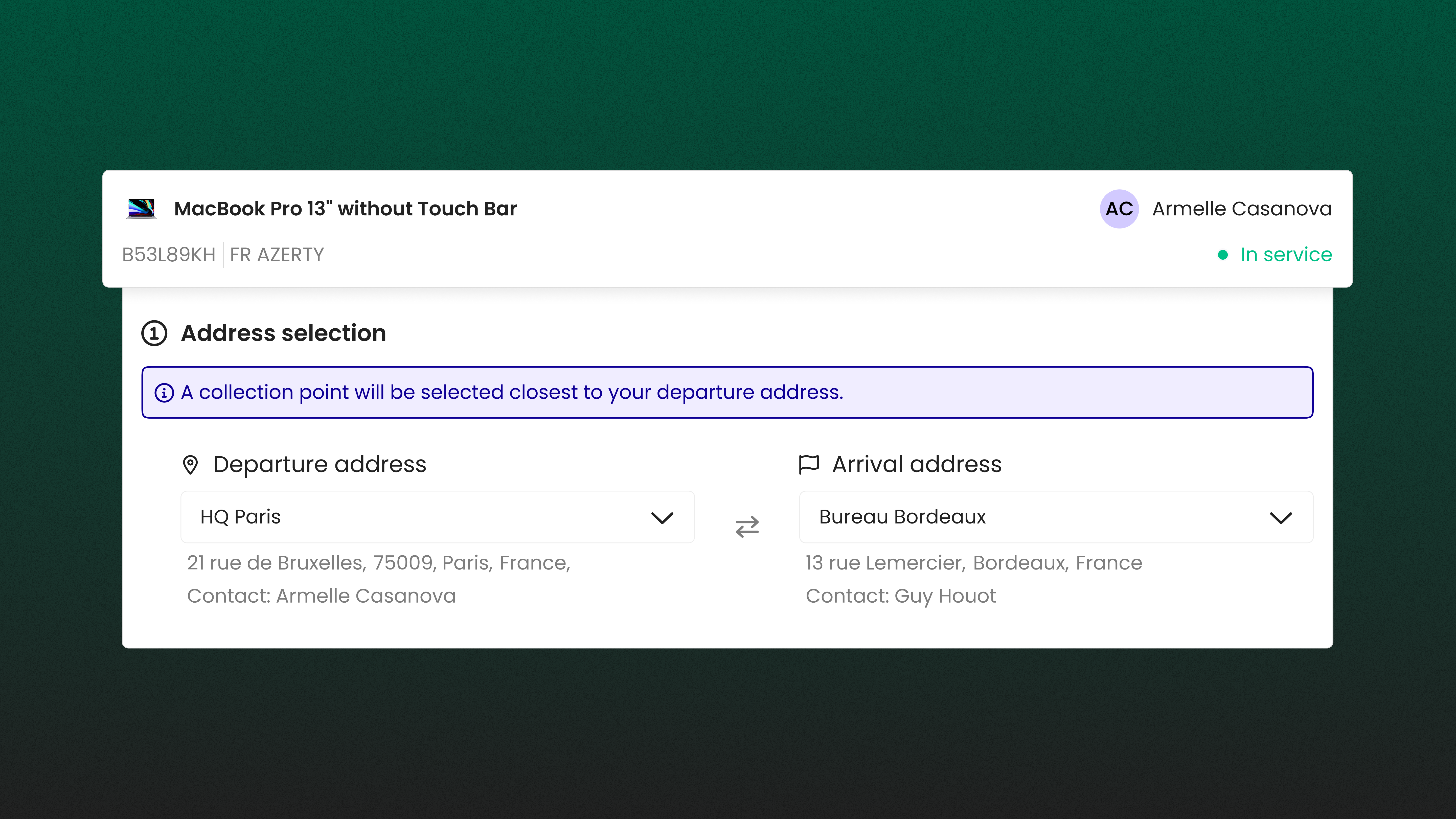 Delivery Inter Office