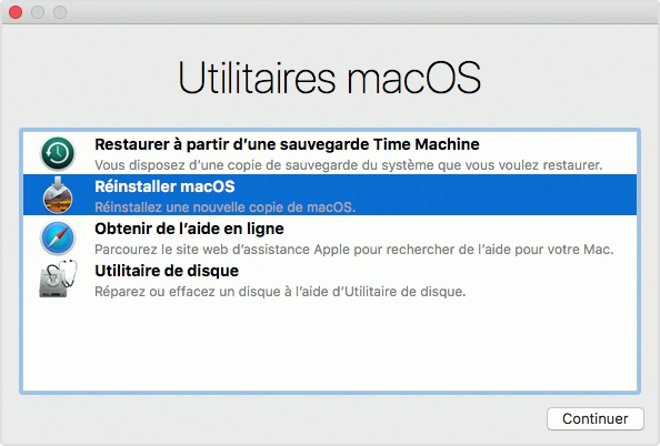 Réinstaller Mac OS