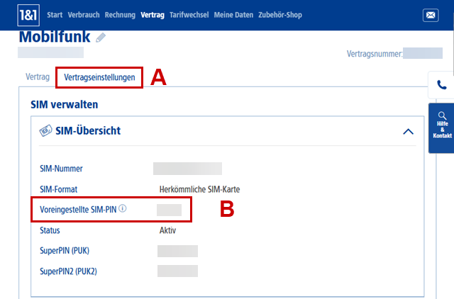 Voreingestellte SIM-PIN nach der Netzumstellung