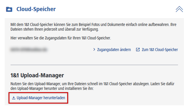 Upload-Manager herunterladen hervorgehoben