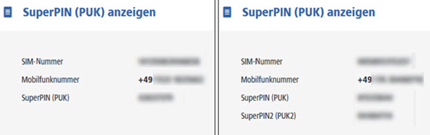 Ansicht D-Netz (links) und LTE-Netz (Netzverbund von Telefónica) und E-Netz (rechts)