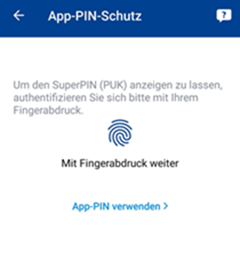 Control-Center-App: App-Pin-Schutz