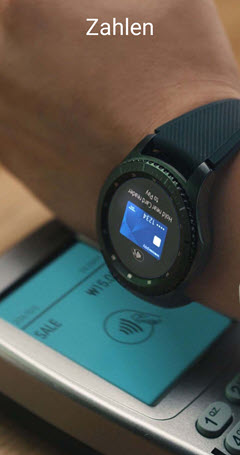 Samsung Galaxy Watch: Ans Kartenlesegerät halten