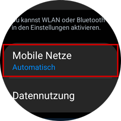 Roter Rahmen um Mobile Netze.