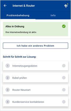 Heimnetz & WLAN Problembehebung in der Control-Center-App