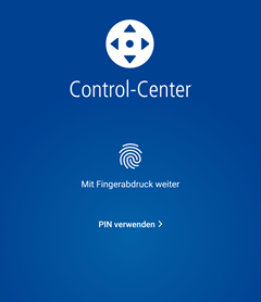 Control-Center-App: Mit Fingerabdruck entsperren