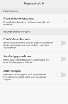 Control-Center-App: Fingerabdruck-ID