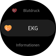 Health Monitor auf dem Smartphone: EKG ausgewählt