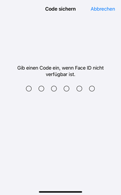 Code eingeben