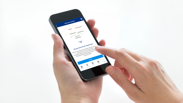 Smartphone, auf dem die WLAN-Optimierung der 1&1 Control-Center-App betätigt wird