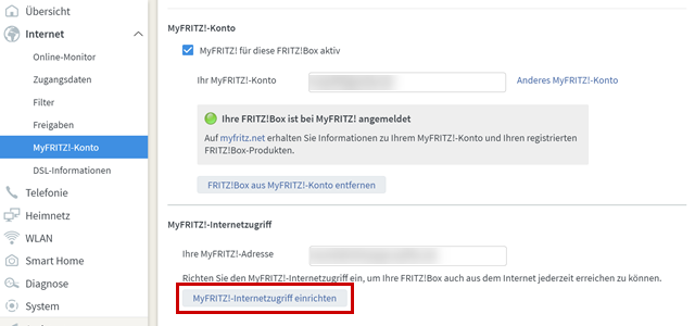 MyFRITZ!-Internetzugriff