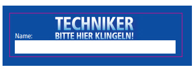 Klingelschild-Aufkleber