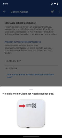 Abbildung wo Glasfaser-ID zu finden ist.