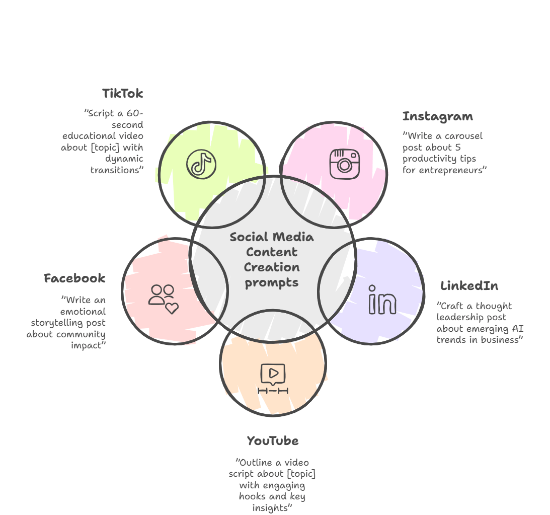 5 Ai prompts for social media