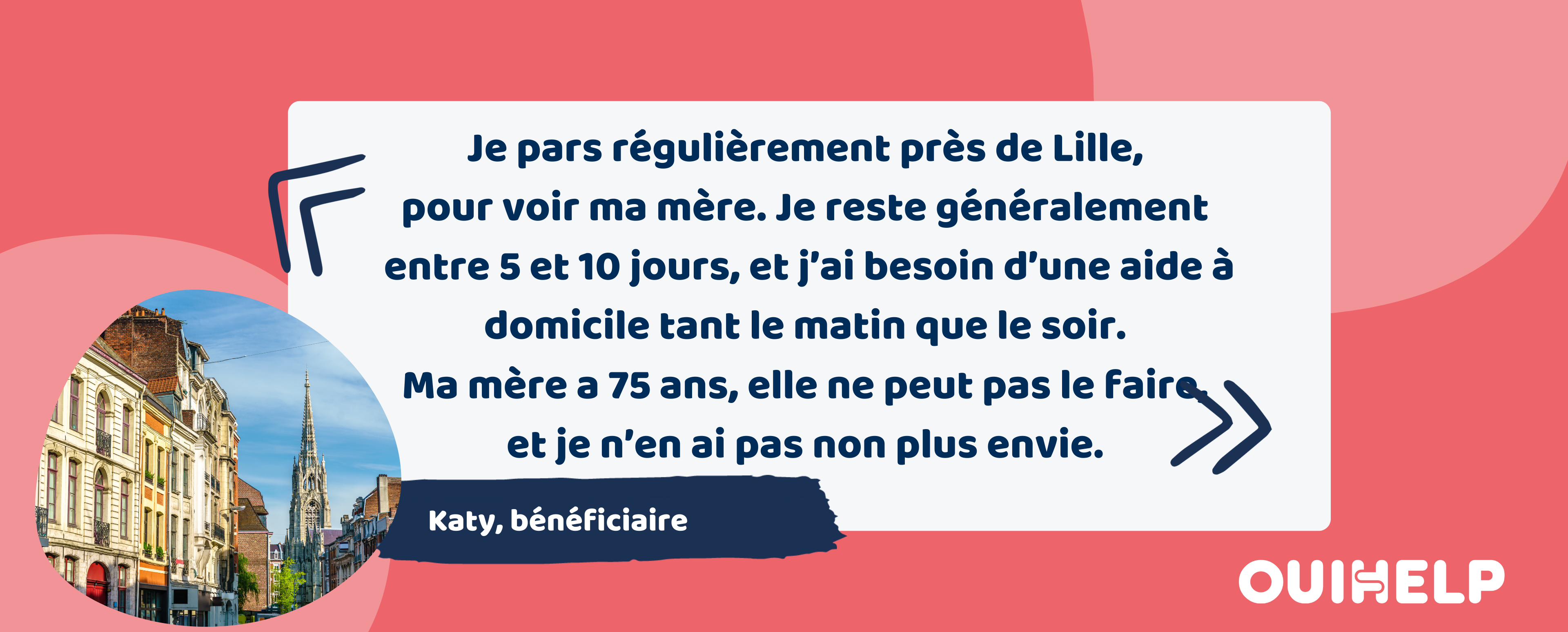 Katy vient en vacances à Lille pour voir sa mère, tétraplégique, elle a besoin d'une aide à domicile particulière