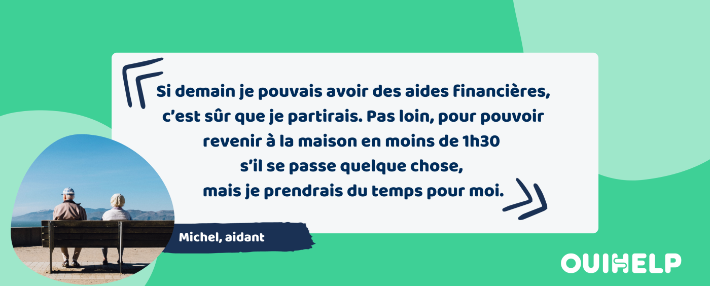 Michel vit près de Rennes avec sa femme, France. Elle a la maladie d'Alzheimer, et Michel s'occupe d'elle tout le temps. Ses seuls moments de répit sont quand l'auxiliaire de vie est là. Découvrez son témoignage